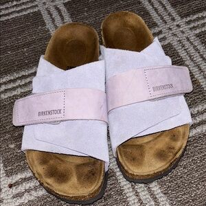Birkenstock Kyoto Lavender Suede Sandals size 38 7.5-8 women’s
